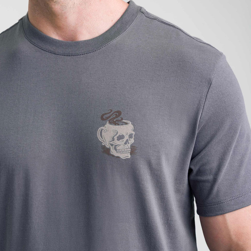 Premium Coffee Quote T-Shirt – Lead - Image 4
